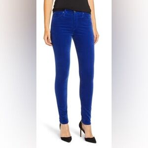 NWT AG The Farrah High Waist Velvet Jeans EGYPTIAN BLUE size 27